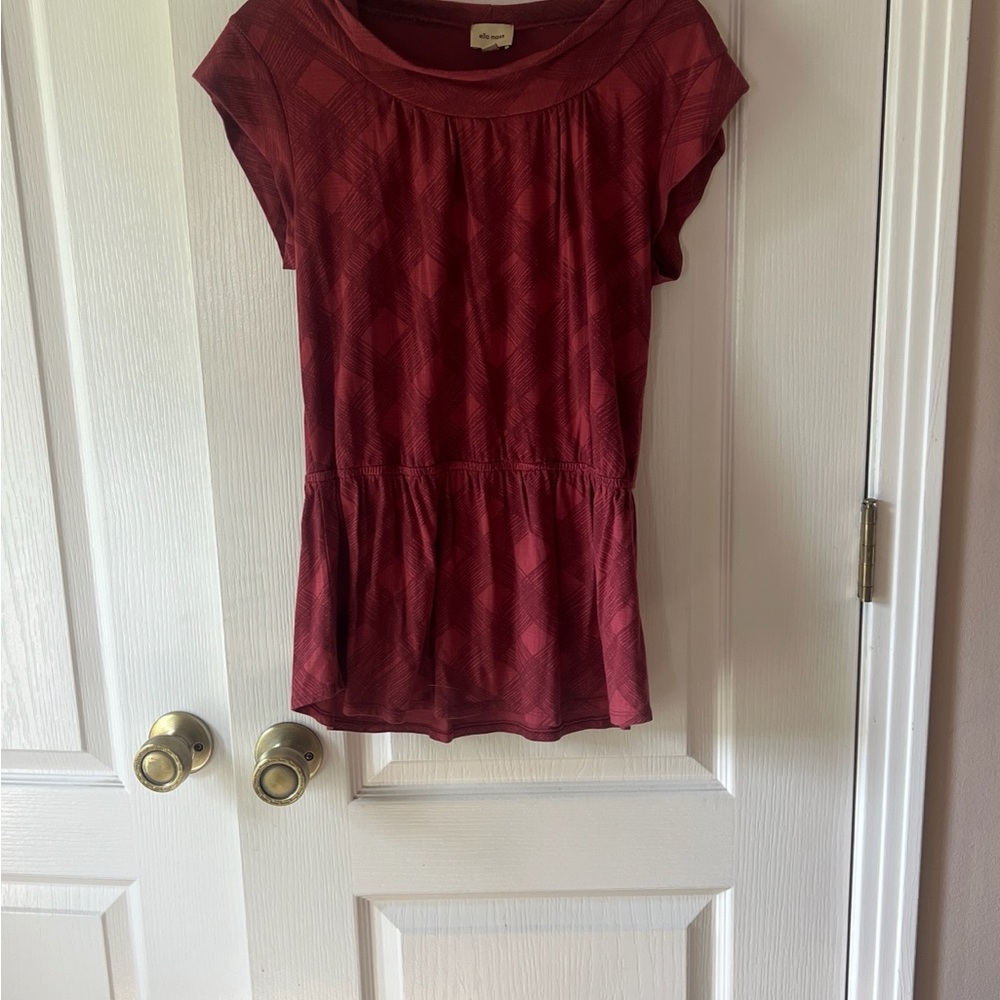 Ella Moss Deep Red Knit Top